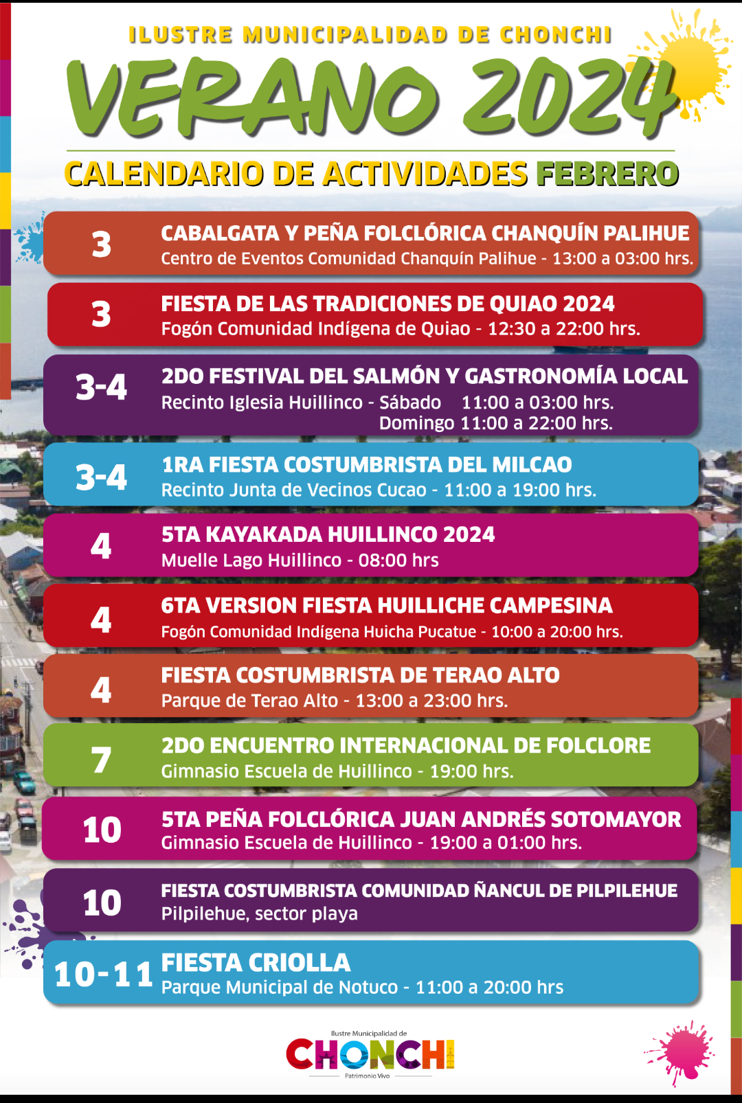 Chonchi tendrá panoramas para toda la familia este fin de semana
