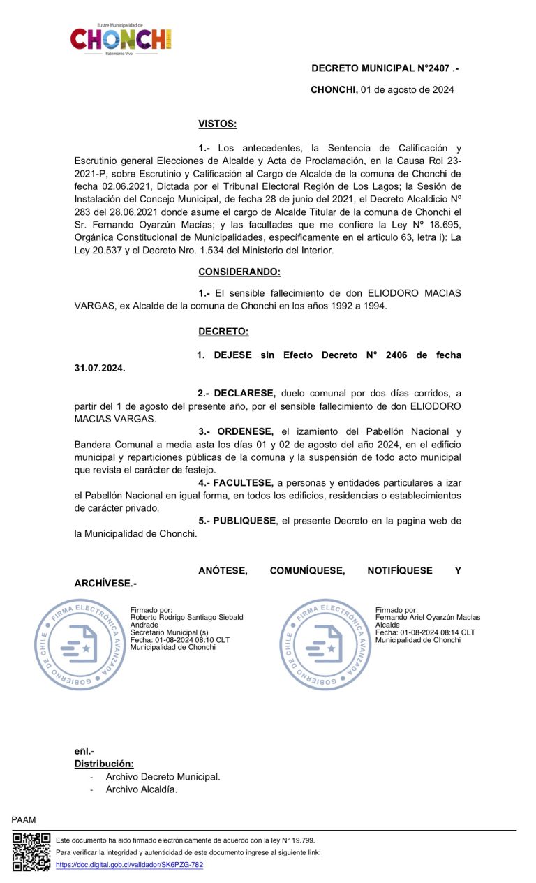Decreto Duelo
