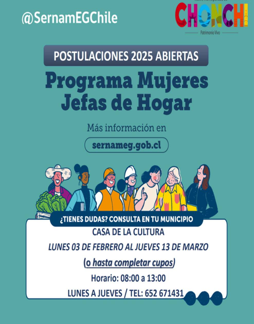 Postulación Programa Mujeres Jefas de Hogar