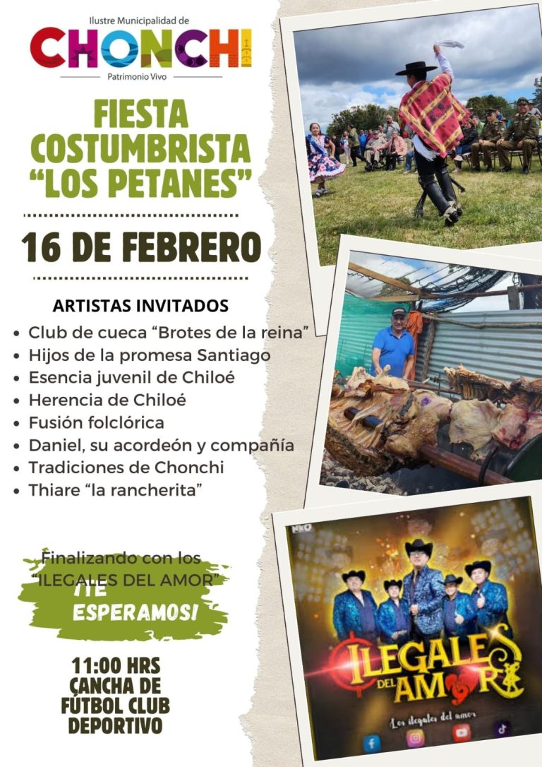 AFICHE CON GRUPOS FIESTA DE LOS PETANES