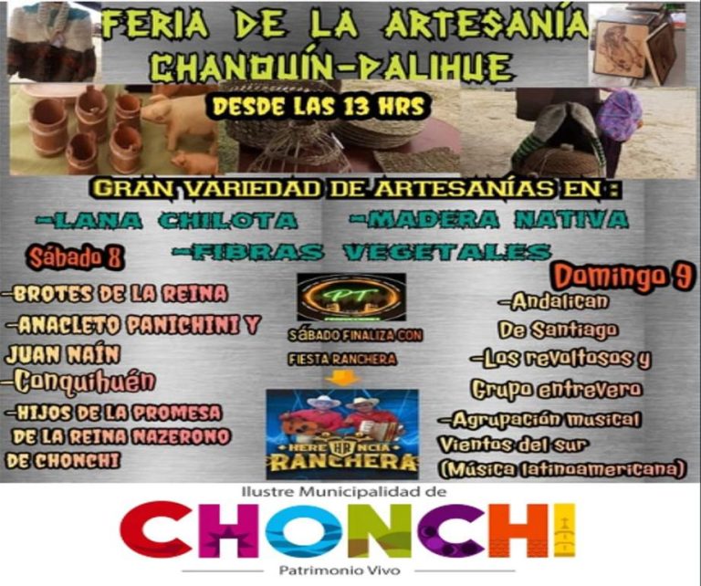 AFICHE FERIA DE LA ARTESANIA DE CHANQUIN PALIHUE