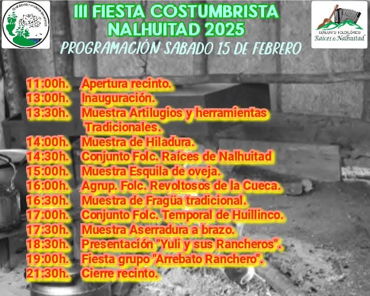ESTE SABADO FIESTA COSTUMBRISTA EN NALHUITAD