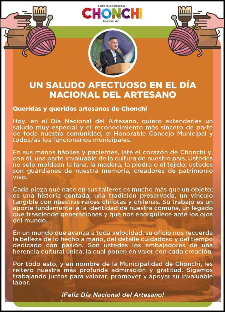 Saludo día de los artesanos