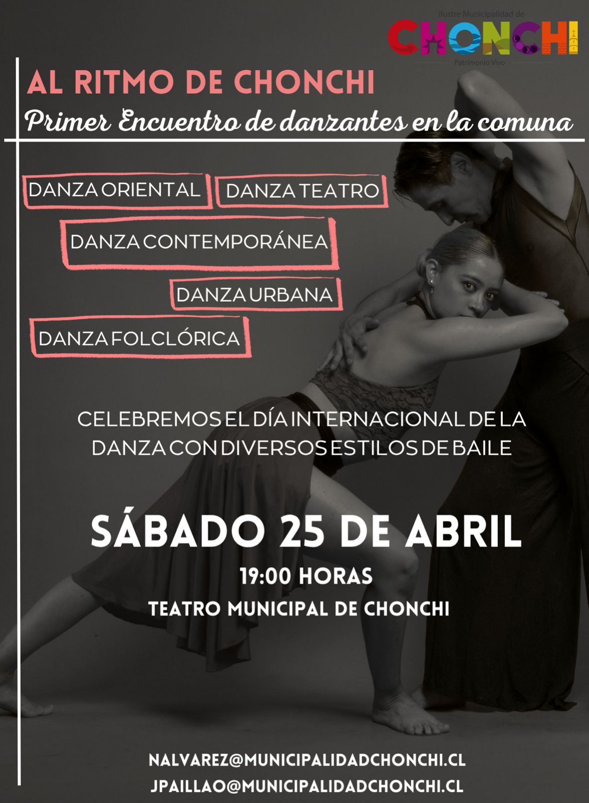 Con Primer Encuentro de Danzantes será celebrado Día Internacional de la Danza en Chonchi.
