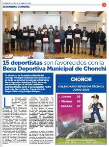 Deportistas favorecidos con la Beca Deportiva Municipal de Chonchi