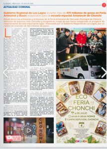 Inversión regional para Feria Artesanal y buses adaptados en Chonchi