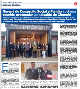 Reunión de la Seremi de Desarrollo Social con el alcalde de Chonchi