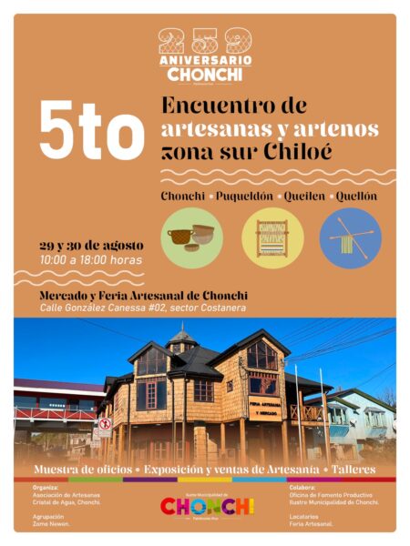 Afiche encuentro artesanos zuna sur Chiloé