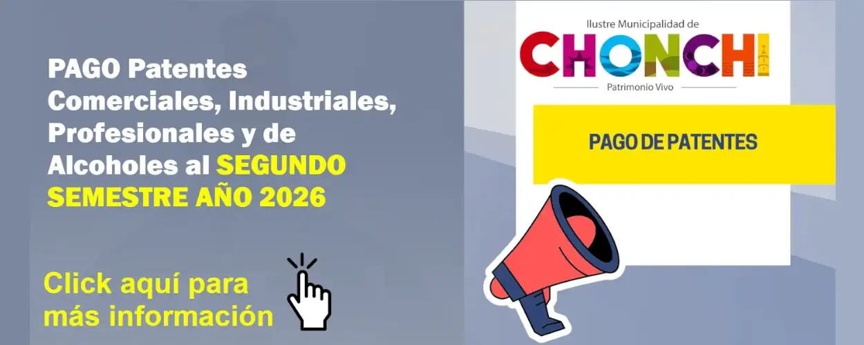 Banner pago de patentes comerciales segundo semestre 2026