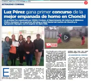 Luz Pérez gana primer concurso de la mejor empanada de horno en Chonchi