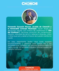 Saludo día del profesor